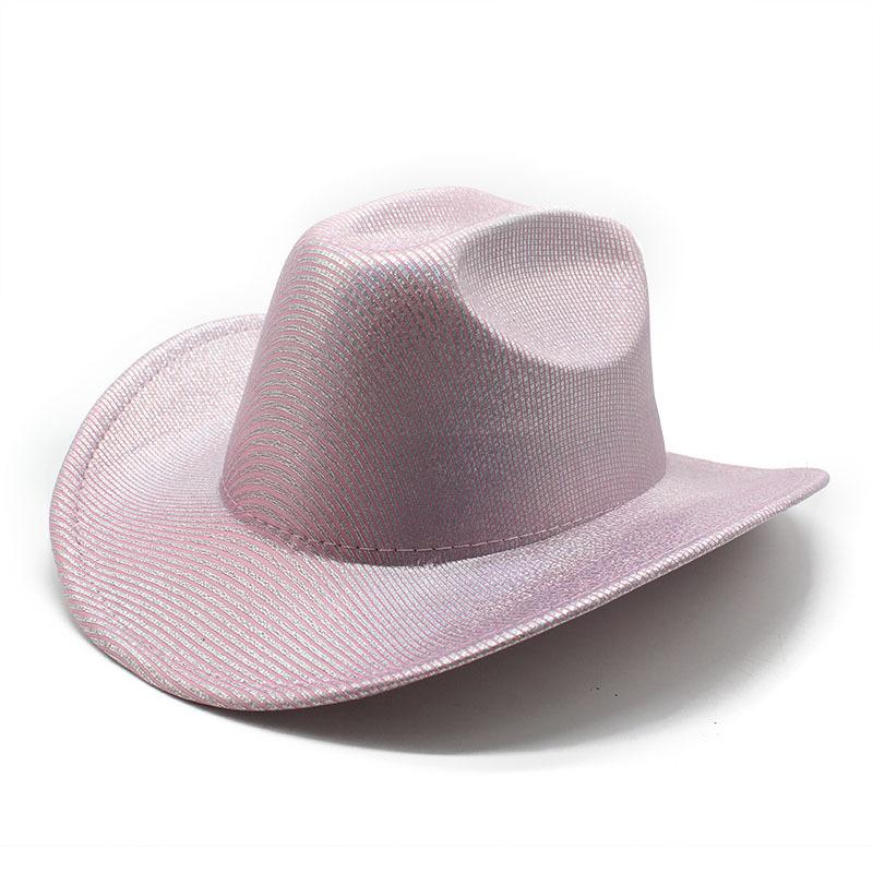 Party Show Fluorescent Big Brim Knight Hat Colorful Cowboy Hat Western Top Hat