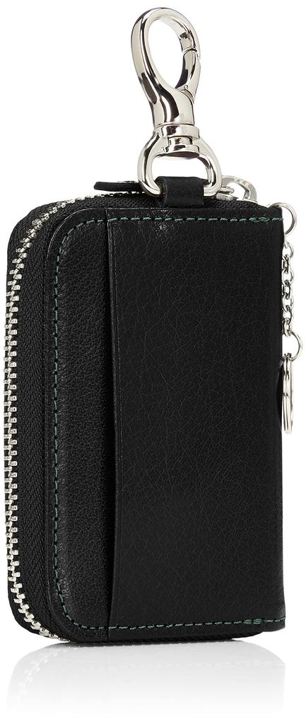 Key Case Buffalo Leather NH0813 Stitch 15301 [Kitamura] Men's Black/Green [Black]