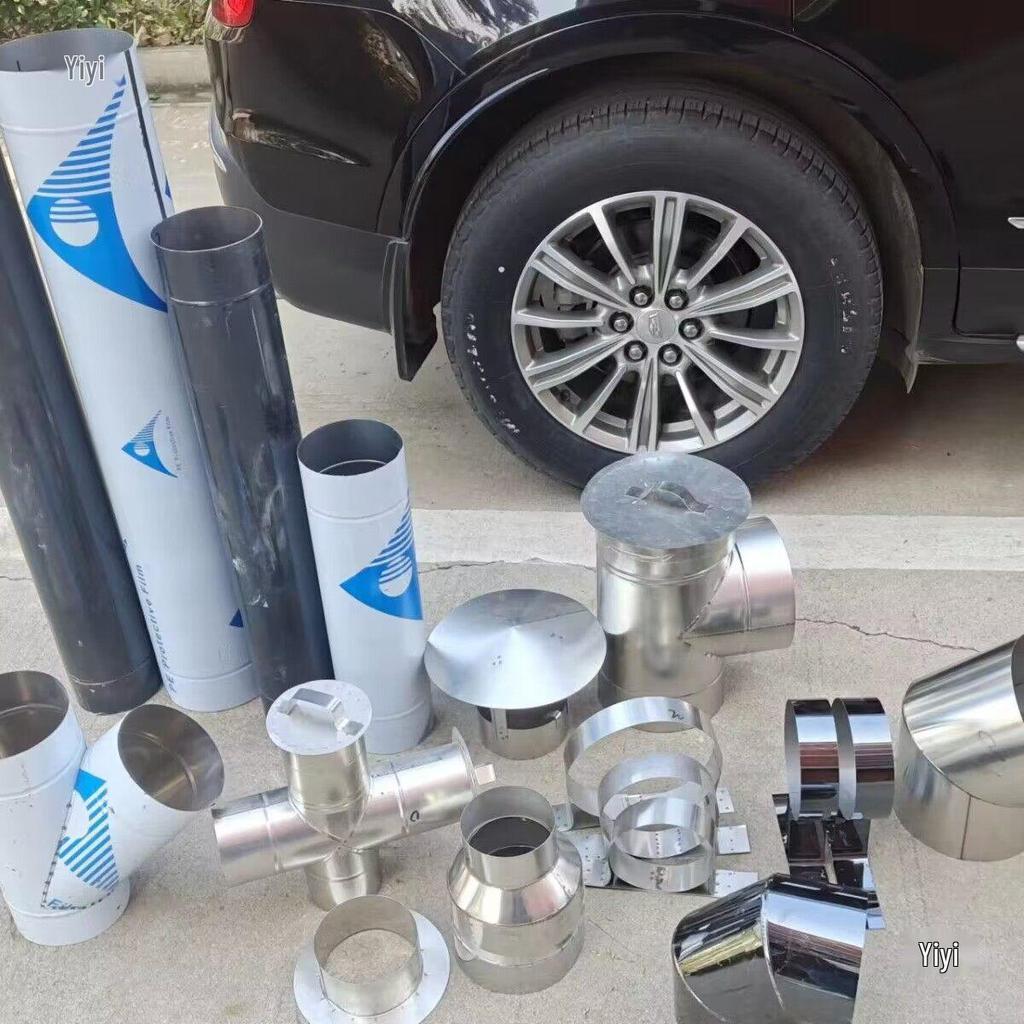 45° Thickened Stainless Steel Chimney Elbow for Firewood Stove Exhaust & Heating Boiler