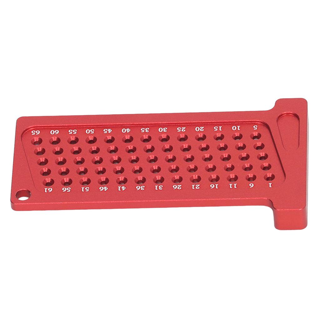 65mm Woodworking Hole Positioning Scribing Gauge Aluminum Alloy Portable Scriber Ruler for DIY Red