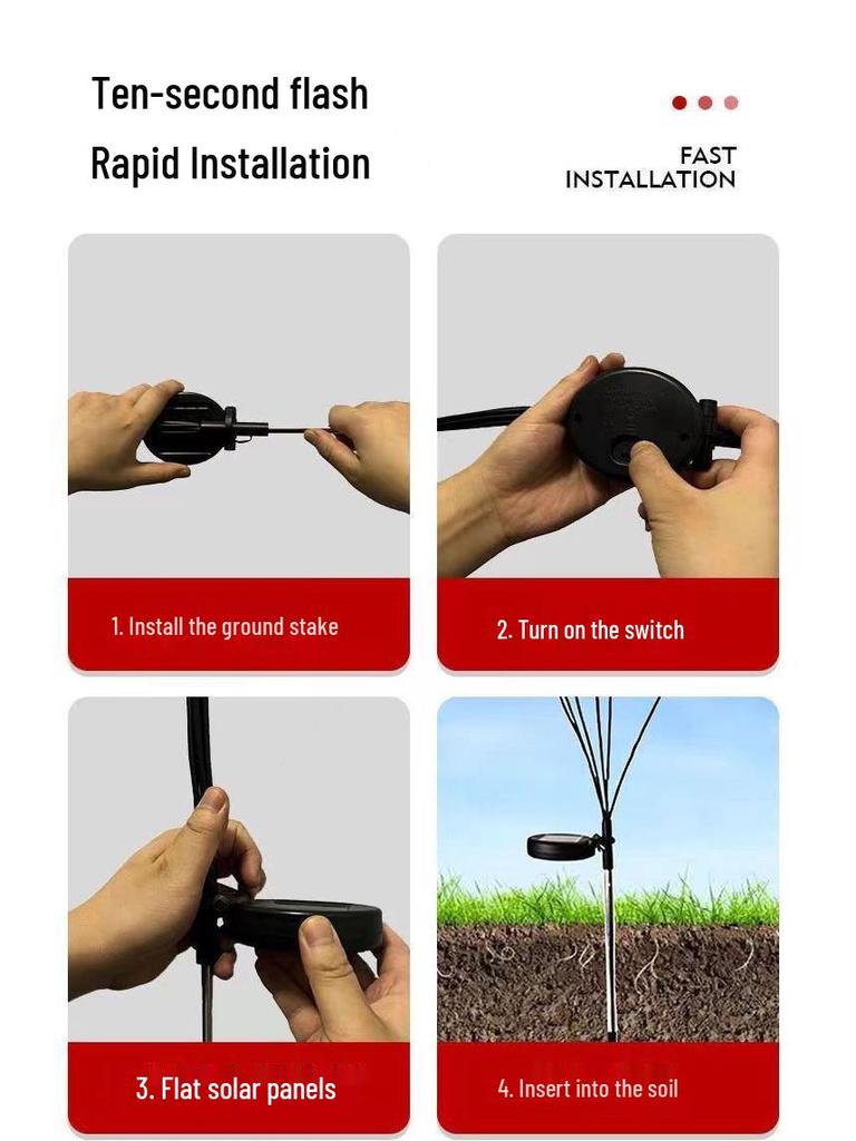 Solar-Glühwürmchen Lichterketten für Terrasse & Garten Außen Dekoration