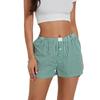 Shorts für Damen Teenager-Mädchen Elastischer Bund zum Überziehen Rot Blau Kariert Shorts Outfit Lässig Lounge Sommer-Shorts