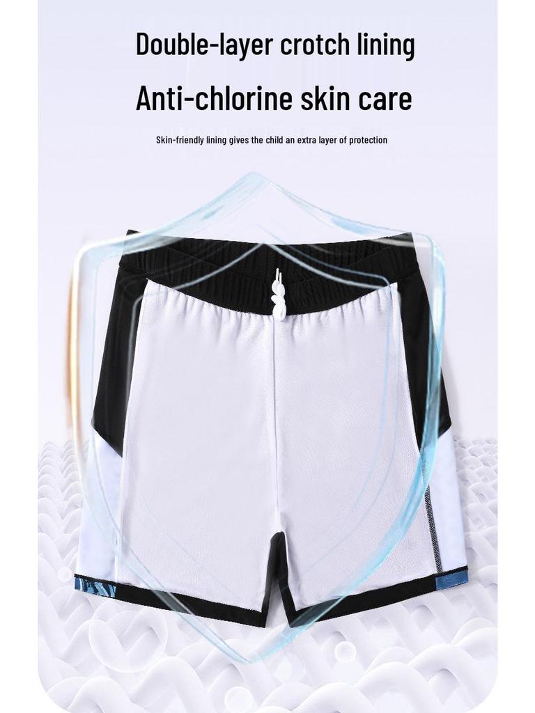 2025 Fat Boy Men's Medium & Large Split Anti-Embarrassment Swimsuit Set for Kids