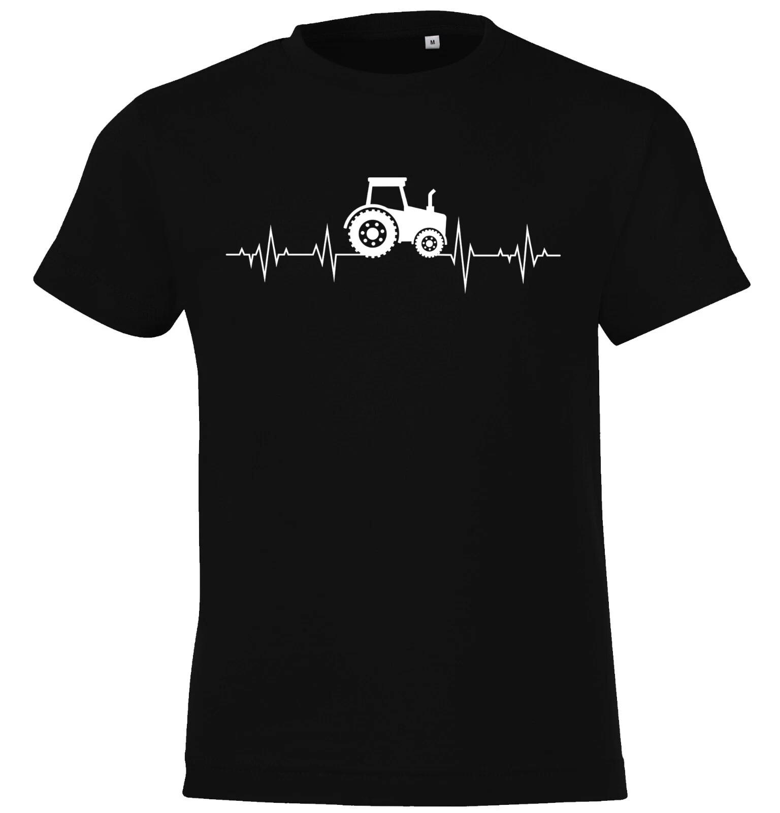 Youth Designz Heartbeat Tractor Kids kids boys T-Shirt Print Logo Slogan Village Farmer 100
