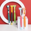 Pet Toothbrush Three Sided Multi-angle Cleaning Plastic Dog Soft Bristle Toothbrush for Oral Care