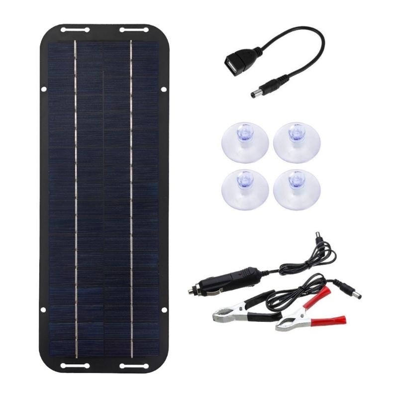 

Easy Carry Monocrystalline Sun Panels Charging Kit with High Efficiency Flexible Solar Charges for Outdoor Camping Hiking 1