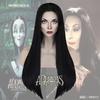 Wednesday Morticia Cosplay Wig Heat-resistant Hairpiece Addam Family Halloween Prop