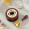 Sealing Wax 1 Set of Spoon Sealing Wax Furnace Stove Pot Seal Decorative Craft Gift Solid Wood Wax Stamp Craft Supplie SB002