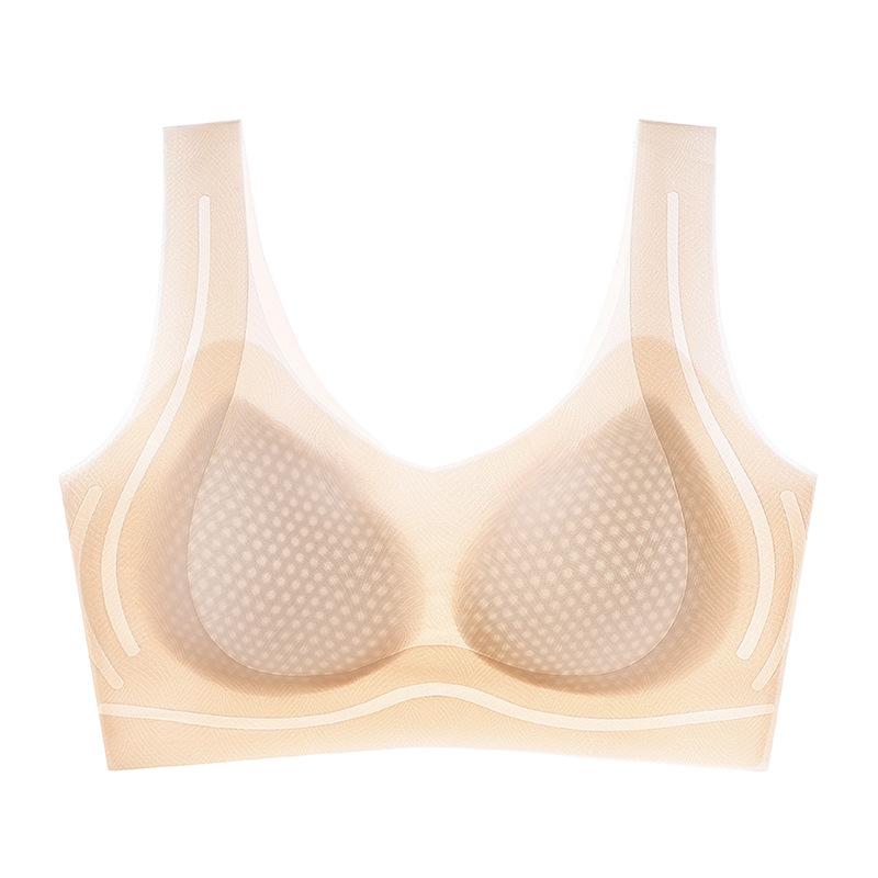 Women Wireless Racerback Lightweight Breathable Seamless Comfort Push Up Bra