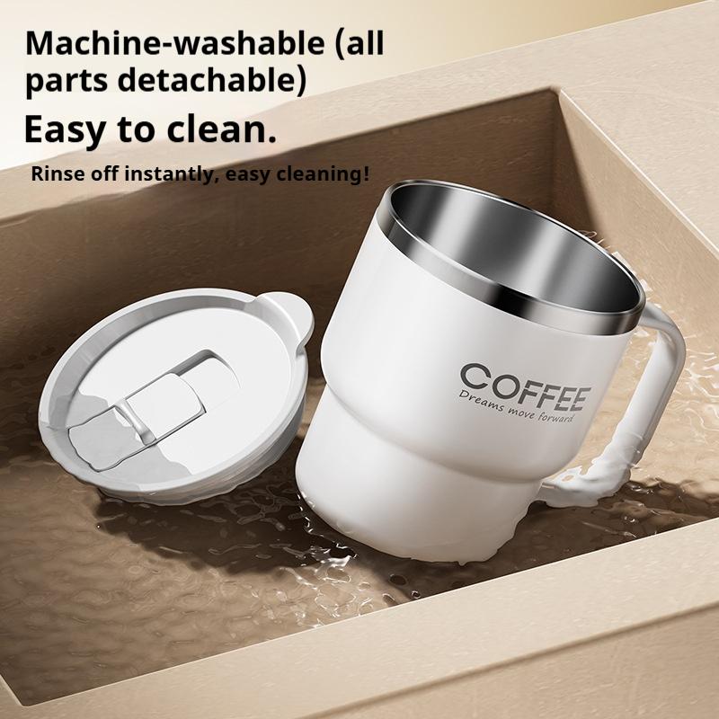 400ML Milk Coffee Mug Stainless Steel Coffee Mug With Handle Portable Double Layer Sealed Leak-proof Drinking Thermal Water Cup