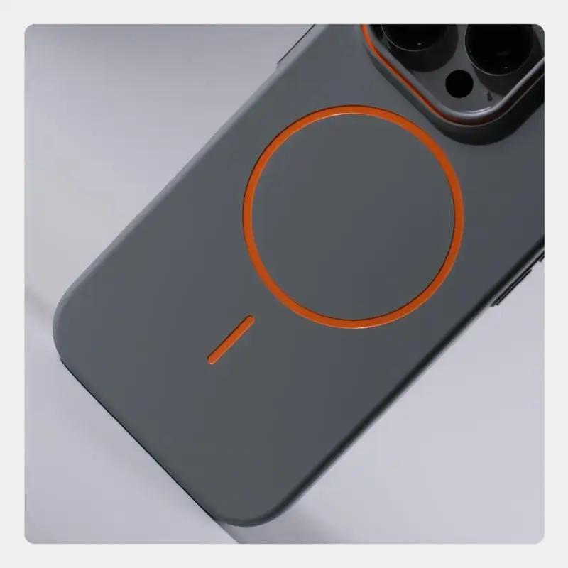 Ultrathin Simple For Magsafe Case for iphone 17 Air 16 Pro Max 15 14 13 12 Matte Hit Color Lens Wireless Charger Hard PC Cover