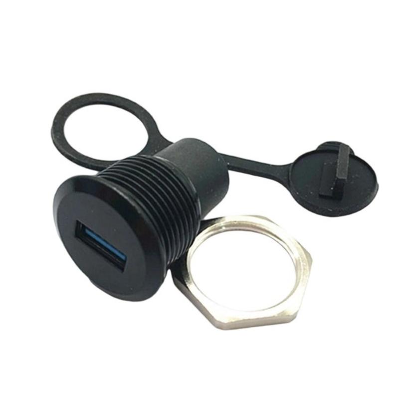USB3.0 Female To Female Round Panel Mount Socket Waterproof Dustproof Cover Connector Highly Speed Data Transmission