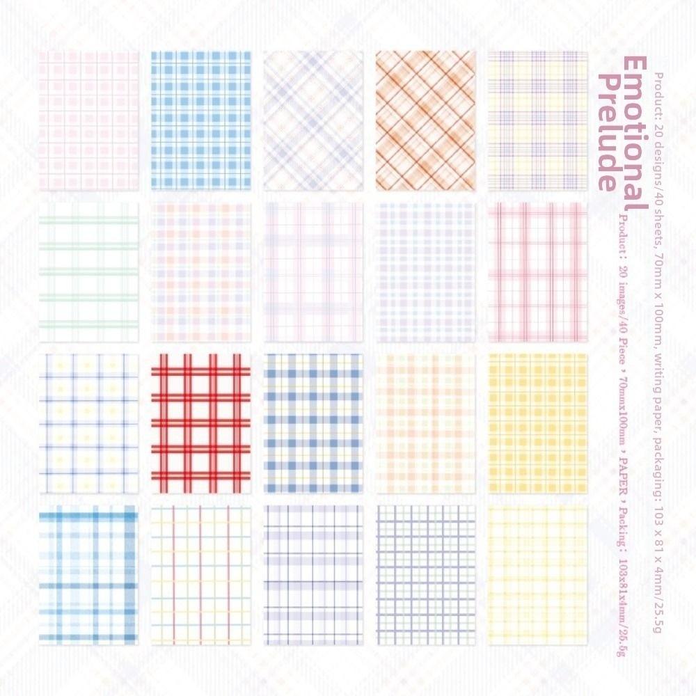 40pcs/pack DIY Journaling Material Paper Aesthetic Pastel Vintage Base Paper
