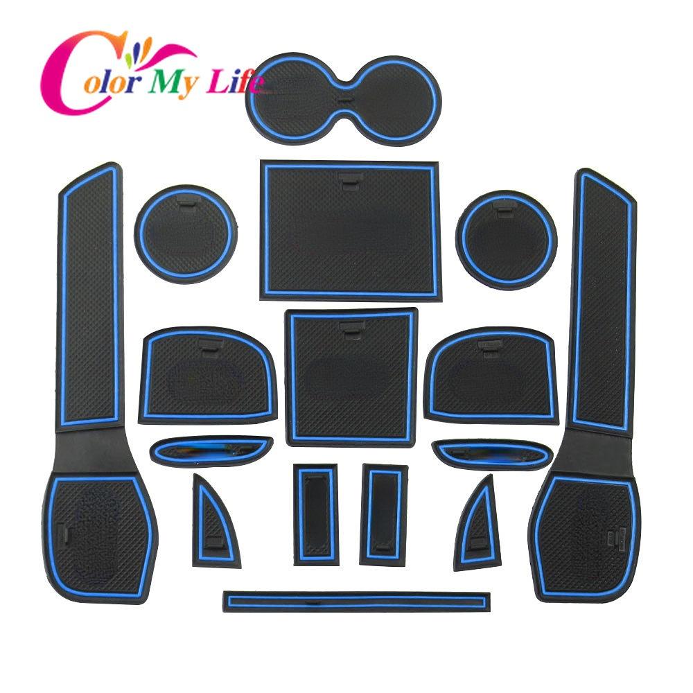 

Противоскользящий коврик с дверной канавкой для Nissan X-Trail X Trail T32 2014 2015 2016 2017 2018, нескользящие коврики для чашек синий