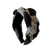 Bohemian Patchwork Headband Fabric Twisted Hairband Wide Hair Wraps  For Women Hair Accessory