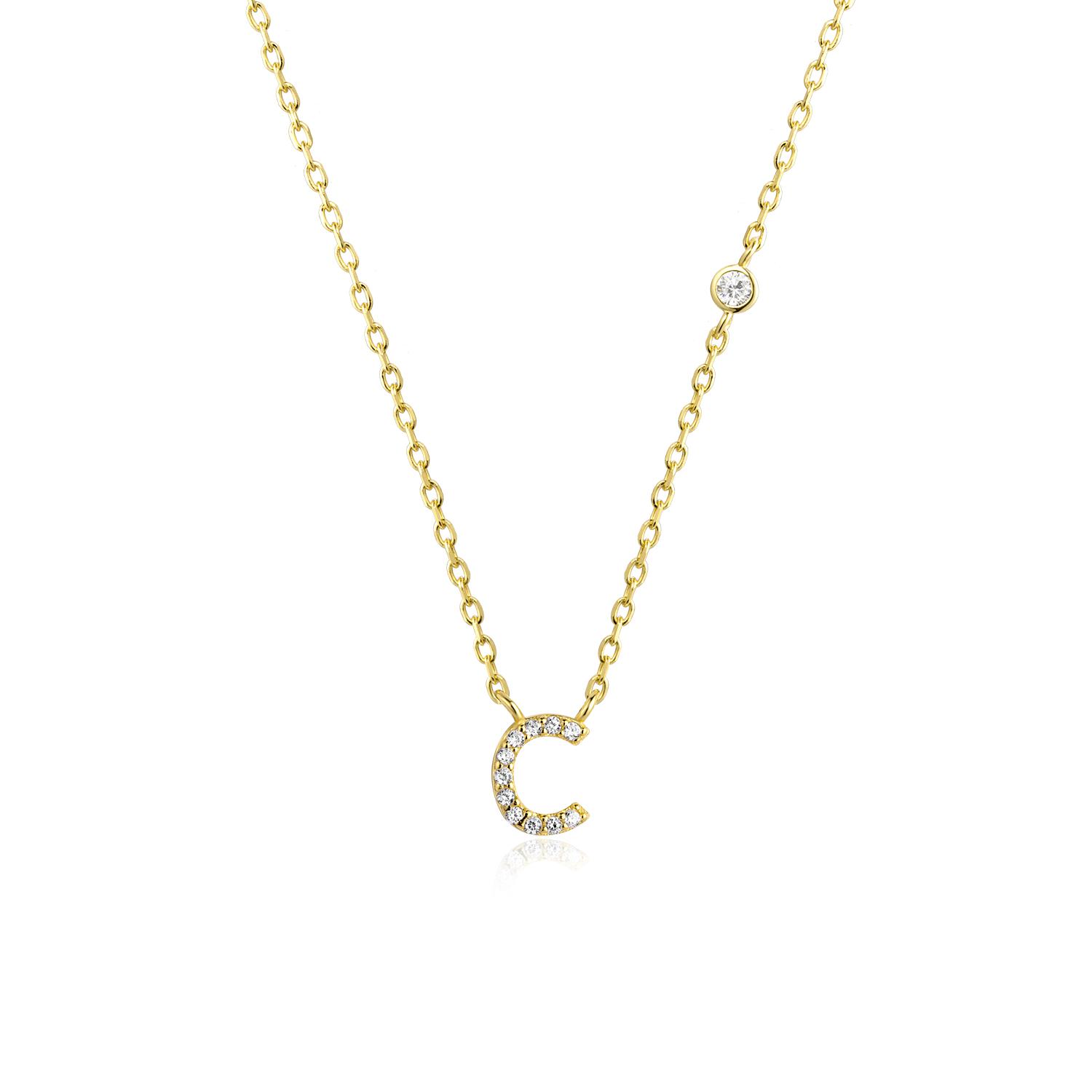 

VEWANT New 925 Silver Monogram Initial Letter A M Pendant Long Chain Necklace Crystal Fine Jewelry Luxury Fine Jewelry