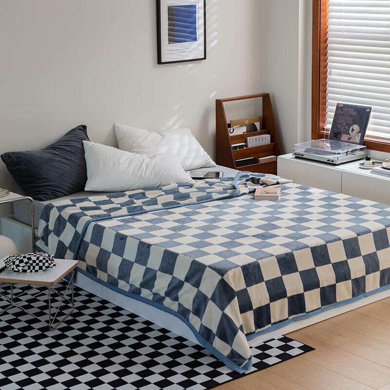 Muji Checkerboard Viscose Blanket