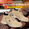 Winter Velvet Men's Safety Shoes Construction Site Safety Boots Men Steel Toe Cap Boots High Top Work Boots Male Safety Footwear