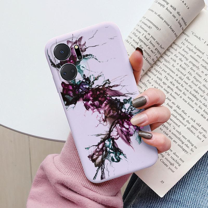 Case For Honor X7a Back Cover Protective Silicone Funda Fashion Marble Stone Texture Coque For HonorX7a 6.75 X8b X7b X7c X7d X8c