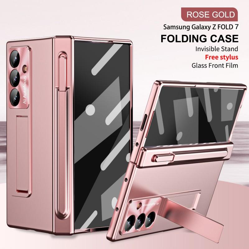 Galaxy Z Fold8 Case With Dual Hinge Support Pen Slot Electroplated Transparent Full Coverage Protective Cover