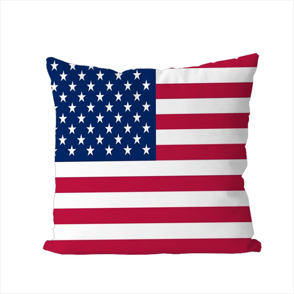 Flag Pillow Case For Car Sofa Decorative Home Doublesided Print Plush Square Throw Pillow Cushion Cover