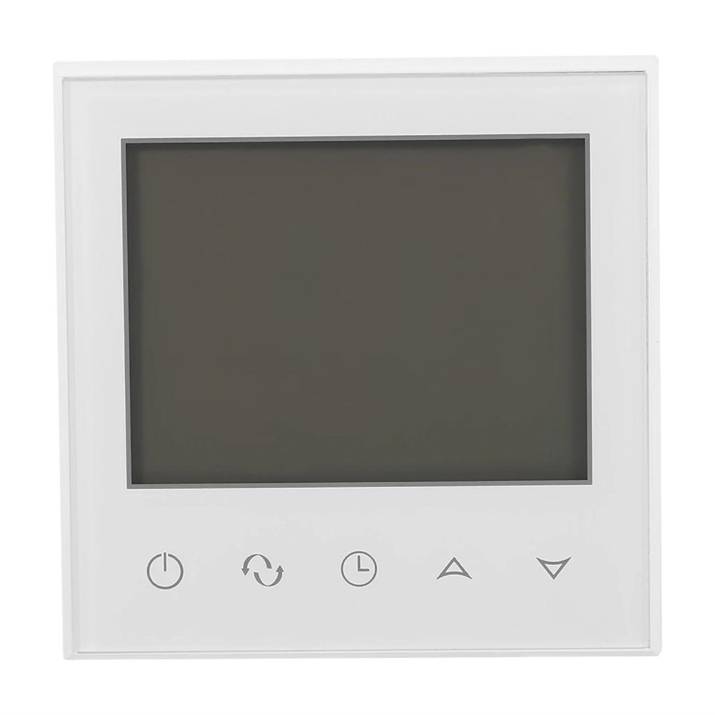 Programmable Digital Thermostat Electric Heating Control Panel 16A with Large LCD and Dual Temperature Display for Room