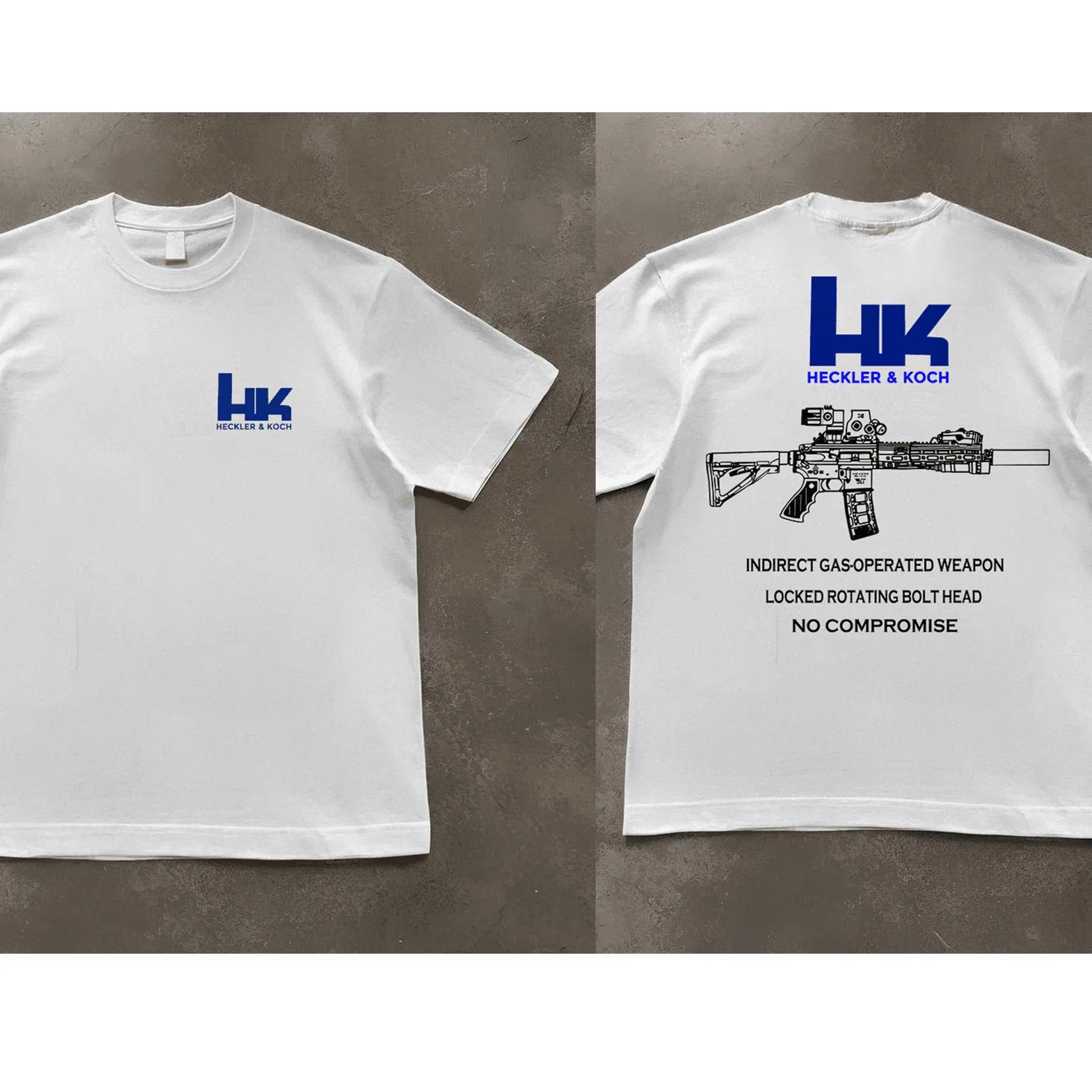 

Men s Patterned Heckler & Koch HK416 T-shirt 100% Cotton Perspiration Breathable High Quality Casual T-shirt Easy Sport 4XL