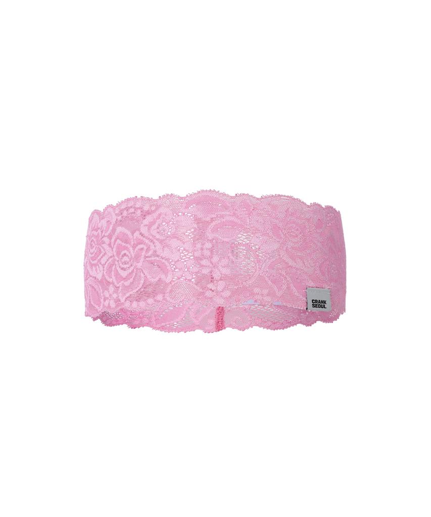 CRANK Lace Veil Hairband_Pink