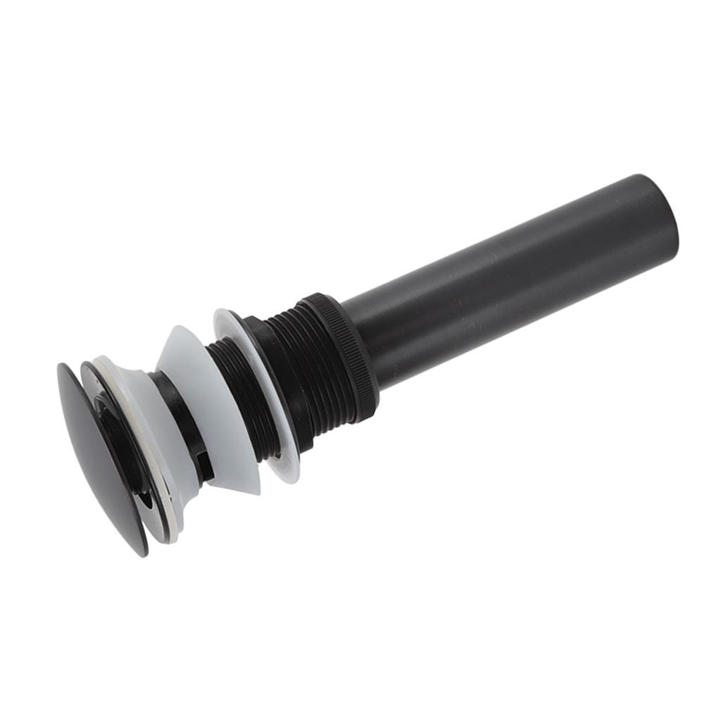 Matte Black Drain Stopper Push Bounce Basin Sink Drainer Sink Drain Strainer  Lavatory Drain