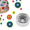 6Pcs/Set Stainless Steel Round Circle Shaped Cookie Cutter Biscuit Molds Silver