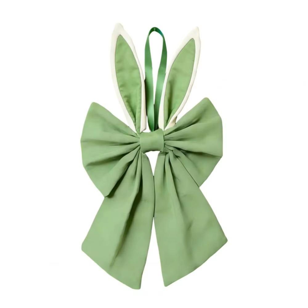 Creative Multi-colored Bunny Ear Bow Soft Multi-purpose Wreath Bow Cute Polyester Easter Hanging Item Holiday Celebration
