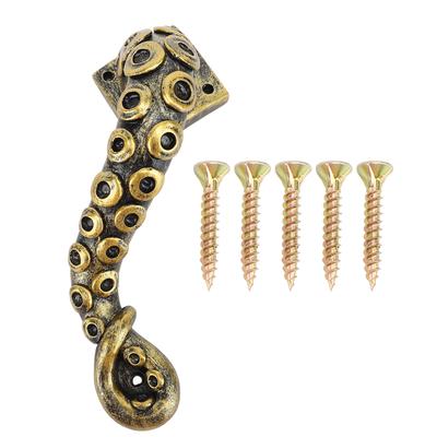 Octopus Door Handle Resin Heavy Duty Vintage Bronze Cupboard Furniture Pull Octopus Tentacle Door