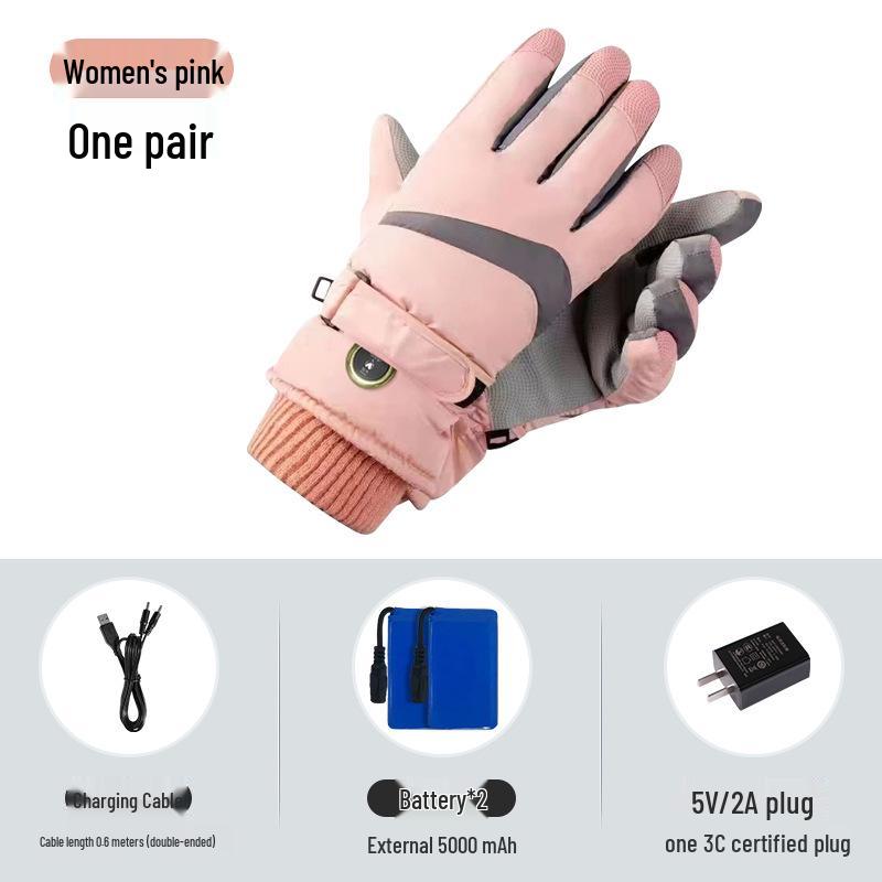 

Rechargeable Heated Gloves for Men & Women - Ideal for Travel, Cold Weather, Motorcycling, and EV Riding One Size Fits All