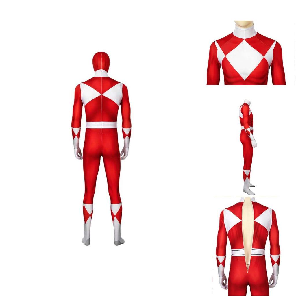 Dayanıklı Tulum ve Karakter Maskesi İçeren Çocuklar ve Yetişkinler İçin Ranger Kostümü**