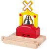 Hape Wooden Level Crossing Alarm Toy 12.6x12.5x9cm for Ages 3 and Up