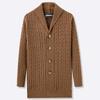 Europäischer & Amerikanischer Herren Mittelanger Zopfstrick Cardigan Pullover Jacke SY0107
