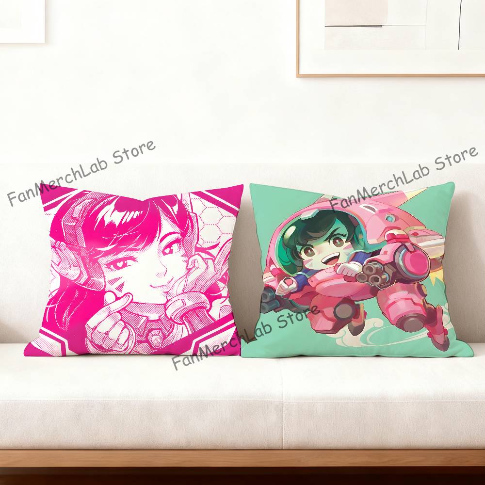 Pop Game OOverwatchS Pillowcase Pillowslip Cushion Plush Boys Girls Cartoon Anime Kawaii Decoration Kids Birthday Cute Gifts
