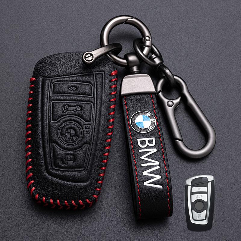 AXNX2 Fashion Leather Car Remote Key Case Cover For BMW 1 2 3 4 5 6 Series X1 X3 X4 X5 X6 F36 F25 F26 F30 F34 F10 F07 F20 Z10 F15 F16