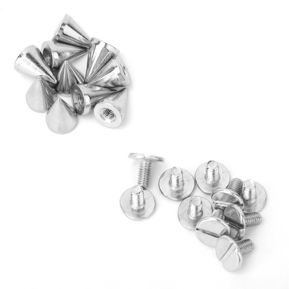 50pcs 7*10mm Spikes Punk Rivets Leathercraft Studs Clothing Decoration (Bronze)