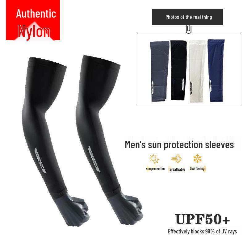 

Мужские рукава из ледяного шелка для защиты от солнца: Легкий, Дышащий, Устойчивый к УФ-лучам для занятий спортом на открытом воздухе и езды на велосипеде. One size fits 100-180 jin