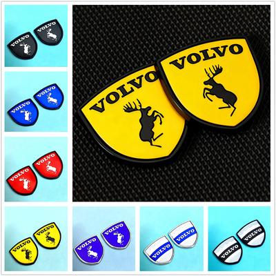 2Pcs Metal Car Shield Logo Side Body Tail Trunk Sticker For AWD V50 S60 XC60 S40 XC40 XC90 V60 S80 S90 V90 V70 T6 T8