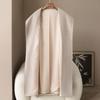 Women's 2026 Spring New Long Wool Double-Faced Coat with Large Lapel and Belted Waist