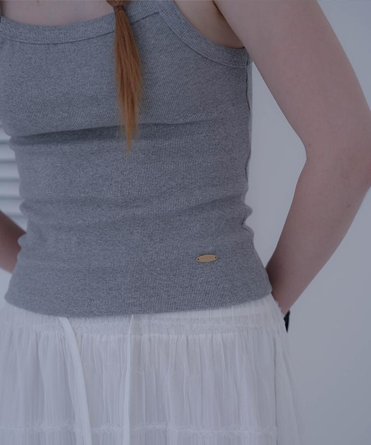 DEHEVE Square Cotton Sleeveless [Melange]