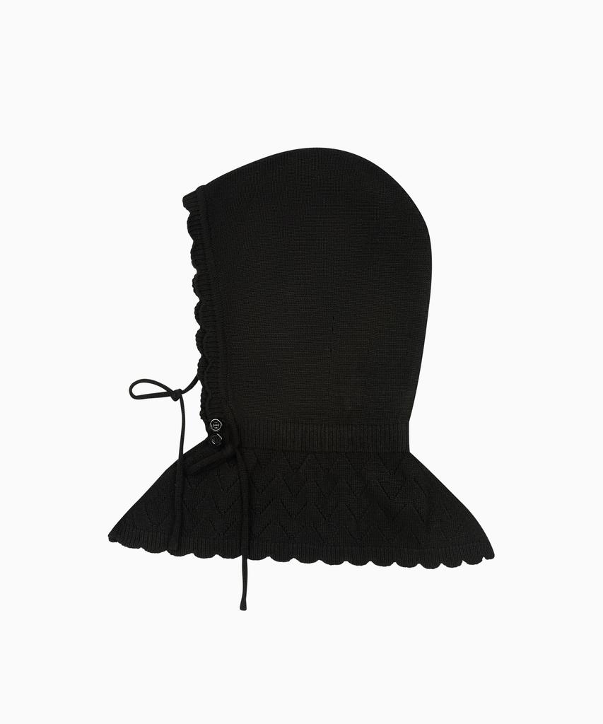 Ohesio Lace Knit Balaclava, Black