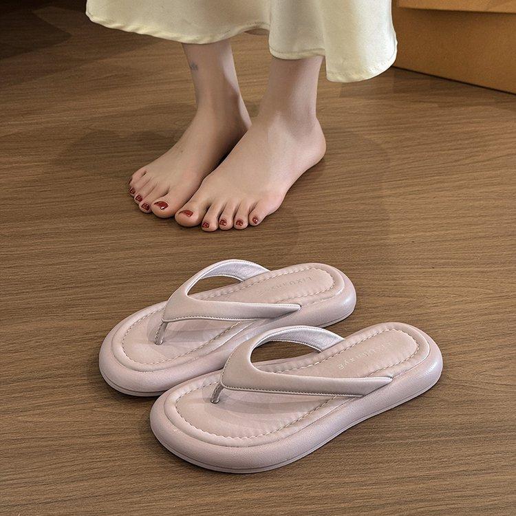 Mode Damen Hausschuhe 2025 Sommer Plateau Strandurlaub Pantoletten Schuhe Mode Zehensteg-Flip-Flops Outdoor Freizeitschuhe Leopardenmuster