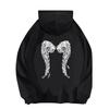 Women's Casual Printed Long Sleeve Loose Drawstring Hooded Sweatshirt Top