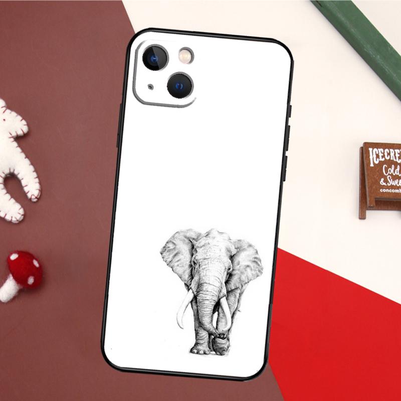Baby Elephant Case For iPhone 14 Pro Max 16 15 11 12 13 17 Pro Max Mini 15 16 Plus 16e 17 Air Back Cover