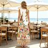 Women's Boho Floral Sleeveless Flowy Maxi Dress,Comfortable Fabric & Versatile,Ideal for Daily Casual,Spring Fall Layering