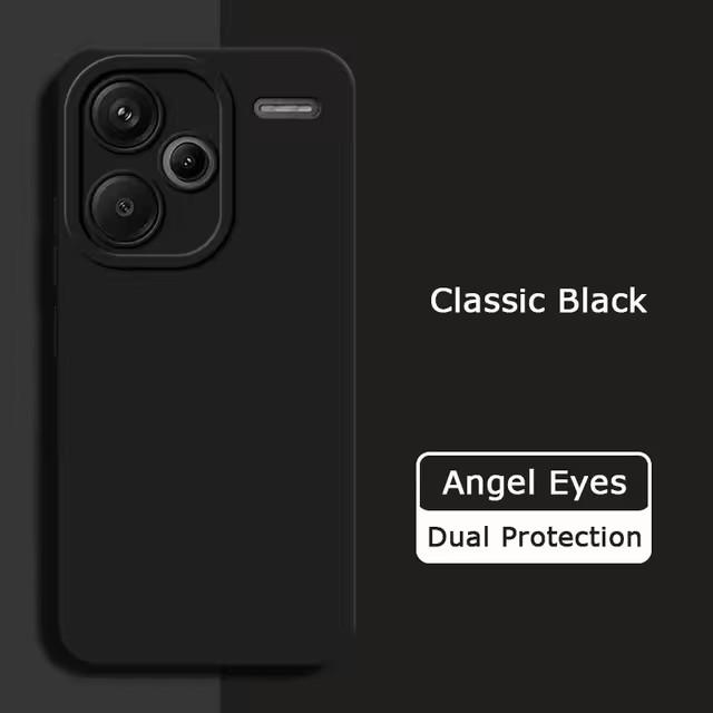 

Роскошный квадратный жидкий силиконовый чехол Angel Eyes для Redmi Note 13 Pro Plus 5G Мягкие чехлы для мобильных телефонов Note12 13Pro 13Pro Plus Redmi Note 13 Pro 5G чёрный