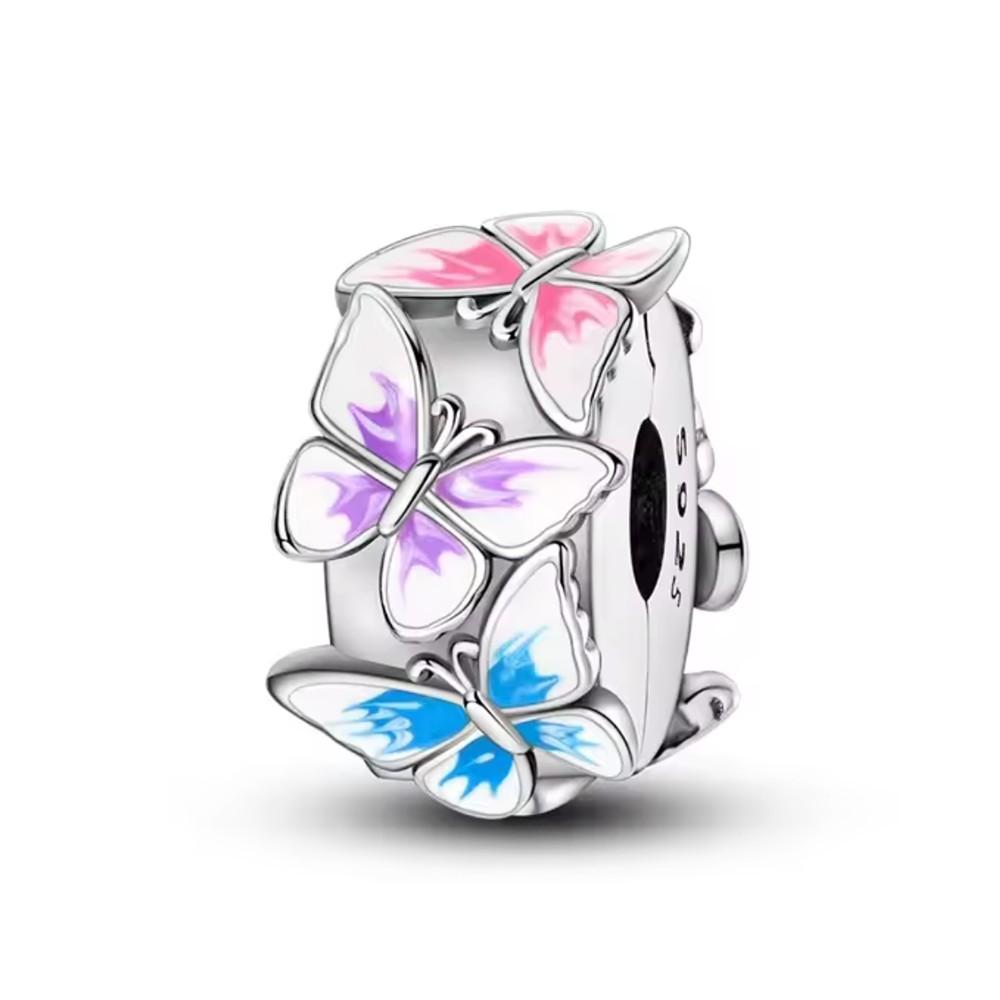 Colorful Butterflies Charms Fit 925 Exquisite Charm Bracelet Women 925 Silver Exquisite Beads DIY Jewelry Gift Accessories New In